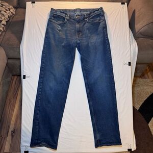 Old Navy Jeans Mens 36x36 Blue Dark Wash Cotton Straight Fit Denim Workwear